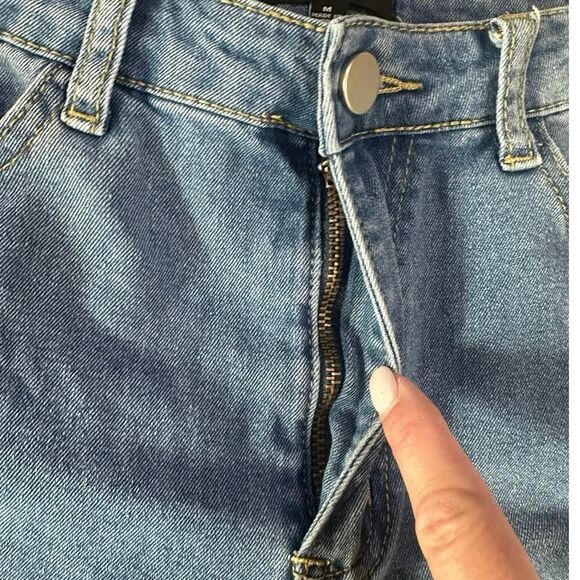 Y2K Corset Lace Up High Rise Denim Blue Jeans ASO ALT Lara Katseye Size M 28x30 - Picture 5 of 12